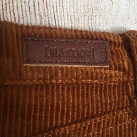 Blank NYC Corduroy A-Line Raw Hem Mini Skirt Size 24 - Picture 10 of 13